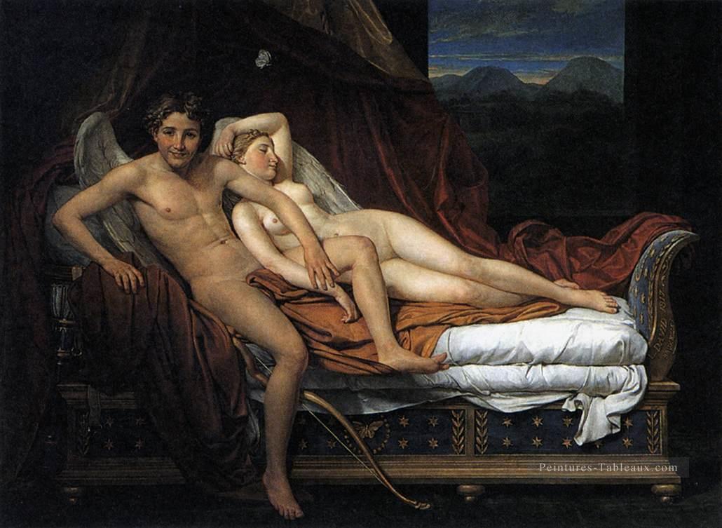 Cupidon et Psyché Jacques Louis David Nu Peintures à l'huile